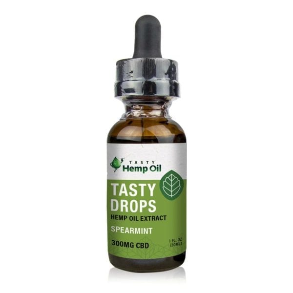 image of Tasty Drops 1oz 300mg spearmint CBD oil