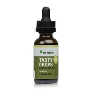 image of Tasty Drops 1oz 1000mg vanilla CBD oil